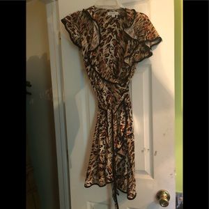 Wrap around leapord dress